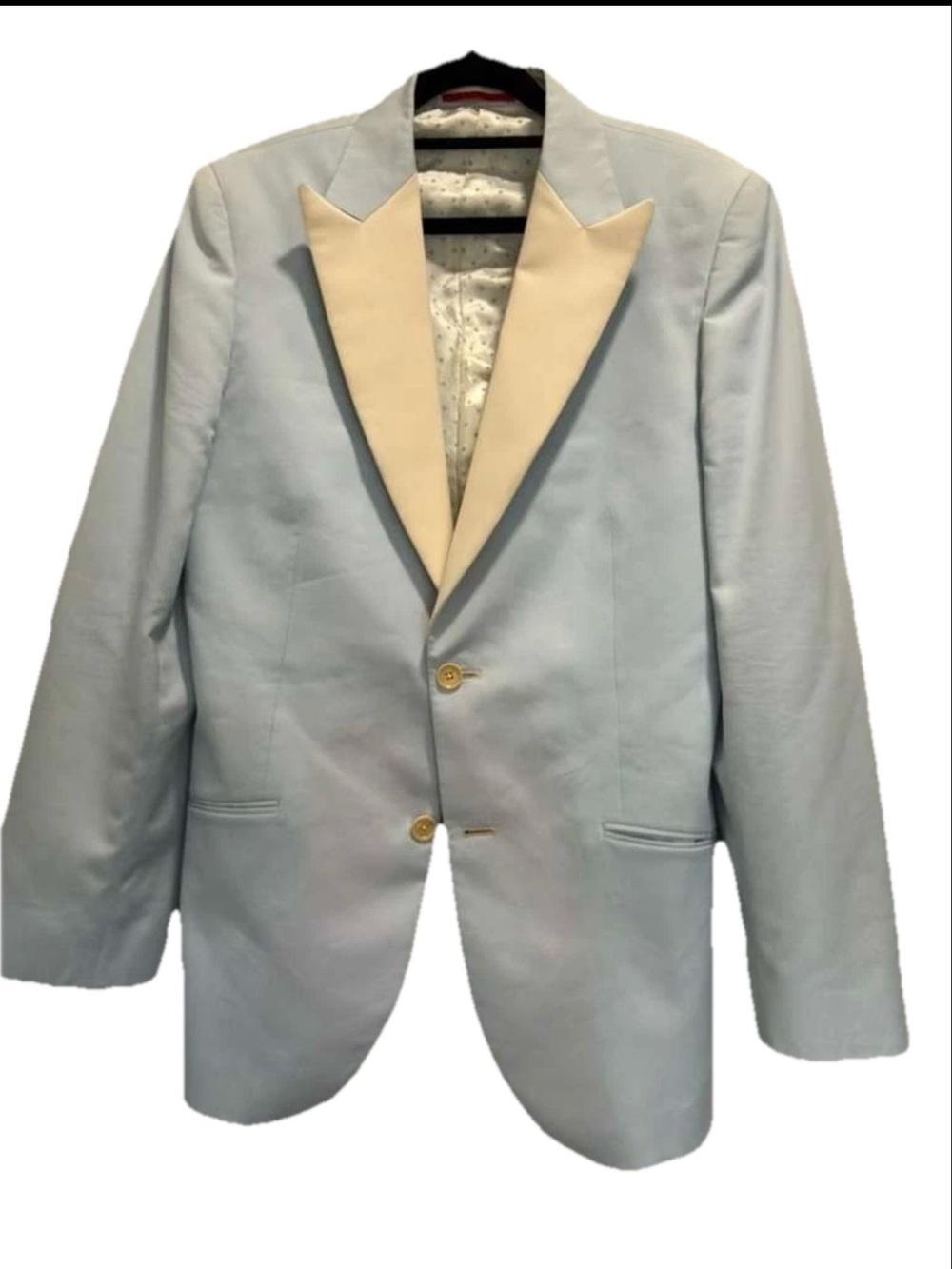 MOSCHINO Light Blue Tuxedo Made in Italy Size US40 EU50